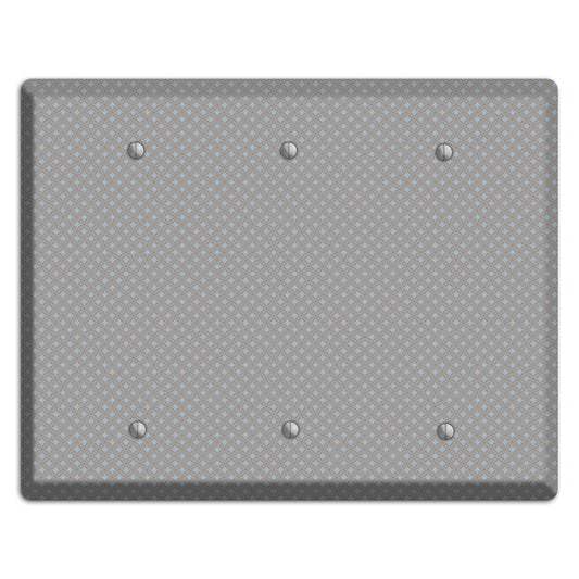 Multi Grey Lattice 3 Blank Wallplate