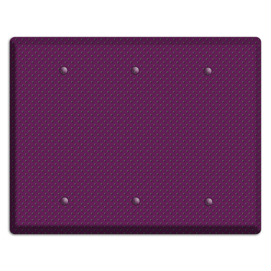 Purple Small Dots 3 Blank Wallplate