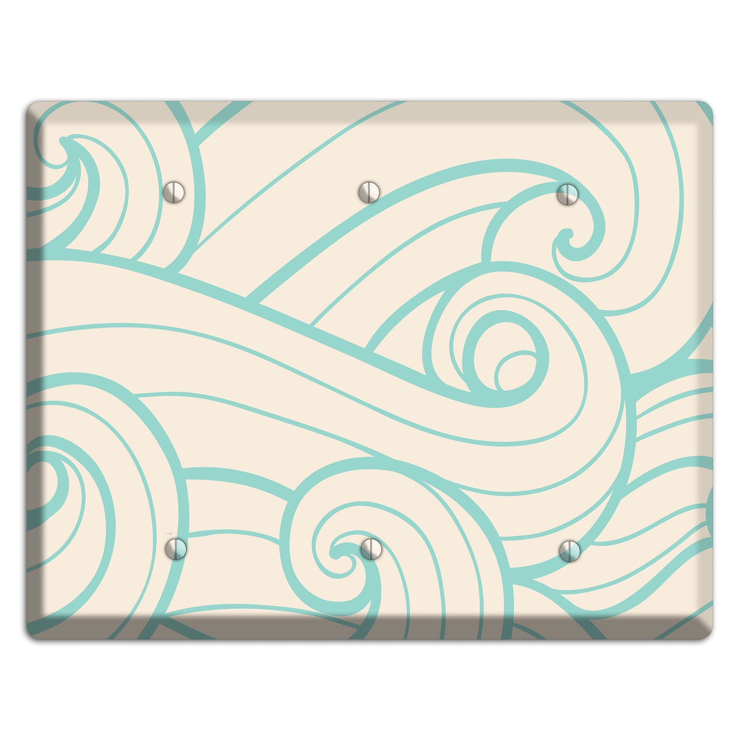 Abstract Curl Cream 3 Blank Wallplate