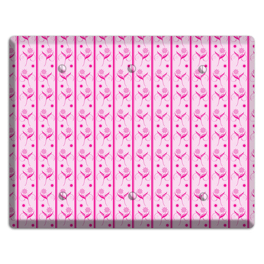 Pink Floral Pattern 3 Blank Wallplate