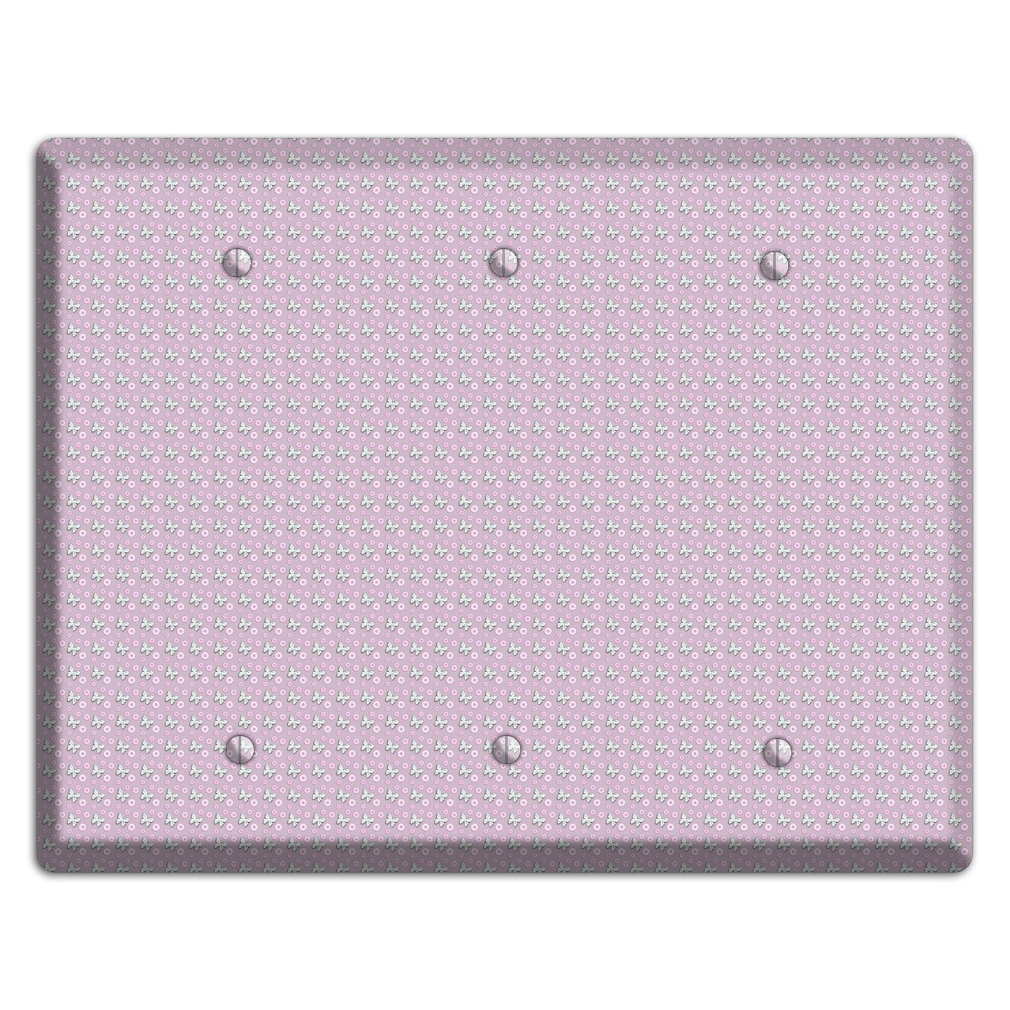 Pink with Butterflies 3 Blank Wallplate