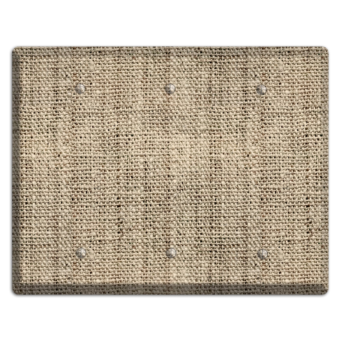 Hillary Burlap 3 Blank Wallplate