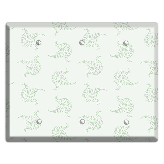 Mint Trefoil Cartouche 3 Blank Wallplate