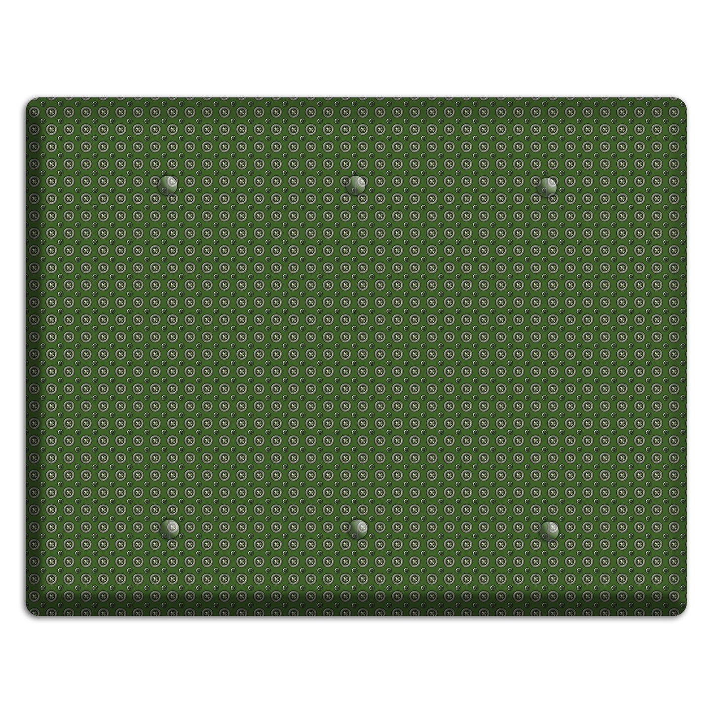 Green Concentric Dots 3 Blank Wallplate