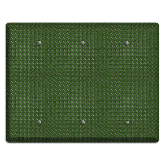 Green Concentric Dots 3 Blank Wallplate