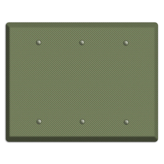 Multi Green Tiny Checkered Circles 3 Blank Wallplate