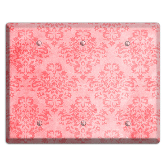 Rose Bud Soft Coral 3 Blank Wallplate