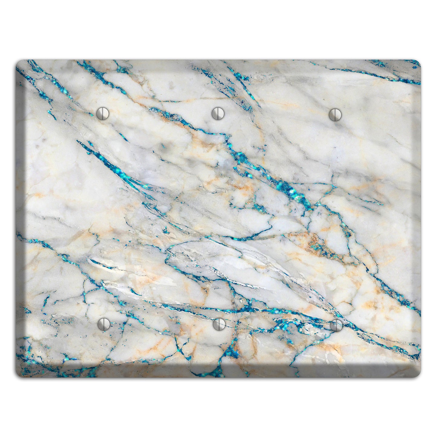 Bondi Blue Marble 3 Blank Wallplate