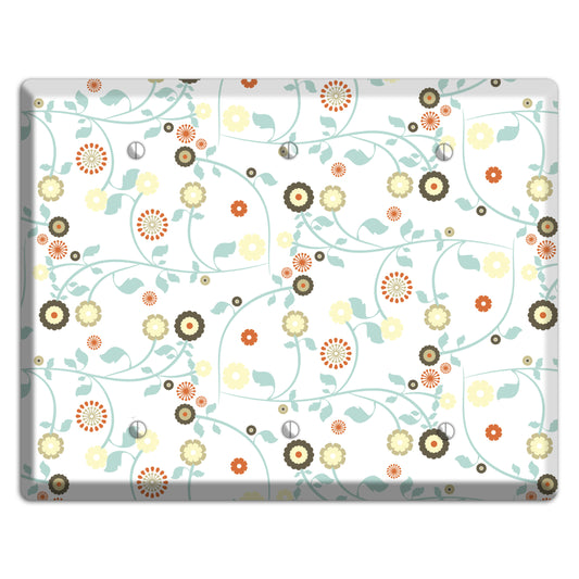 Cute Flowers 3 Blank Wallplate