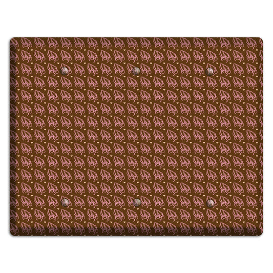 Brown with Pink Ballet Slippers 3 Blank Wallplate