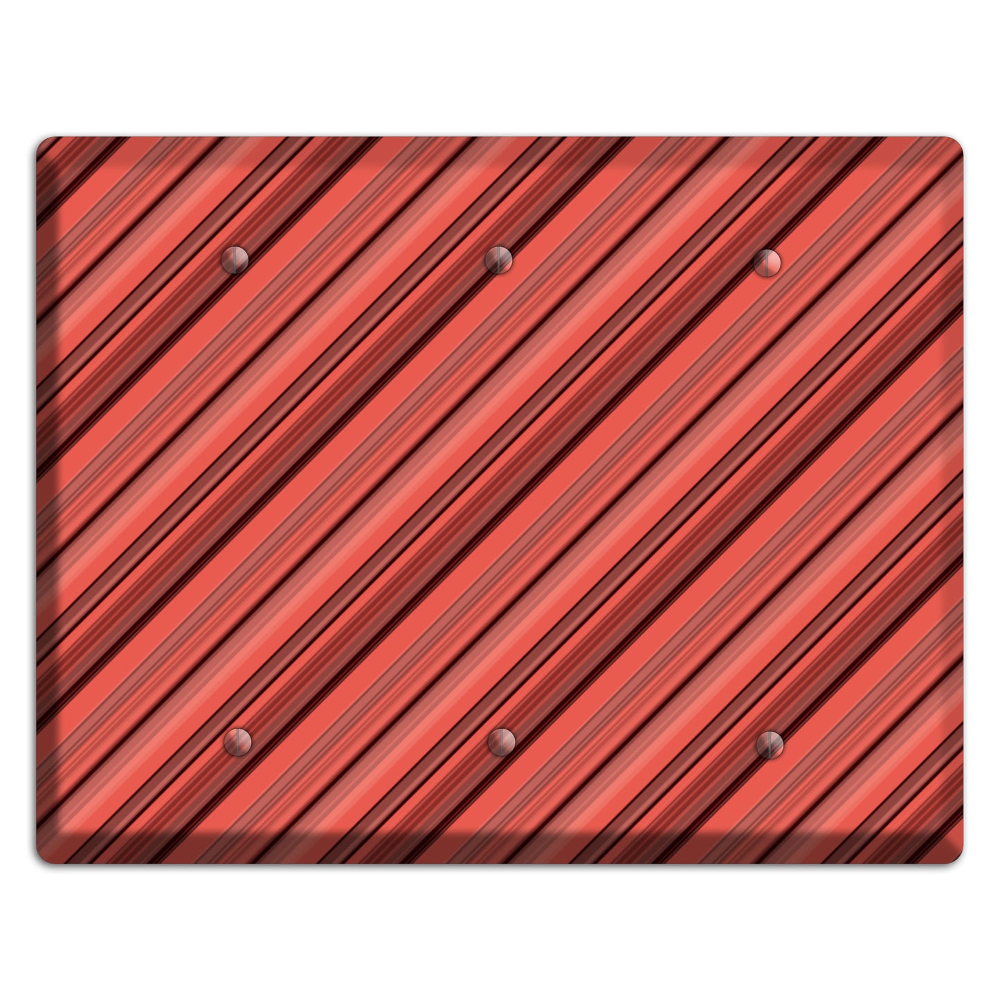 Red Stripes 2 3 Blank Wallplate