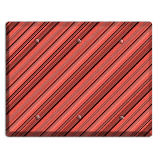 Red Stripes 2 3 Blank Wallplate