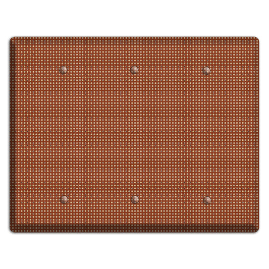 Maroon Weave 3 Blank Wallplate