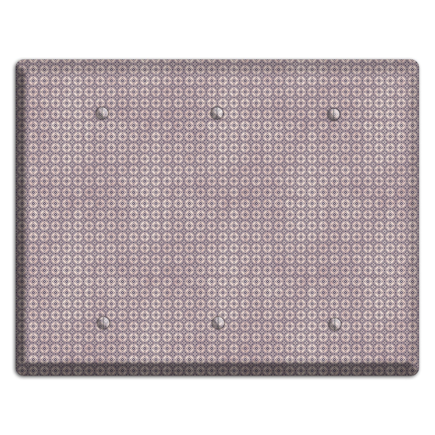 Multi Dusty Mauve Arabesque 3 Blank Wallplate