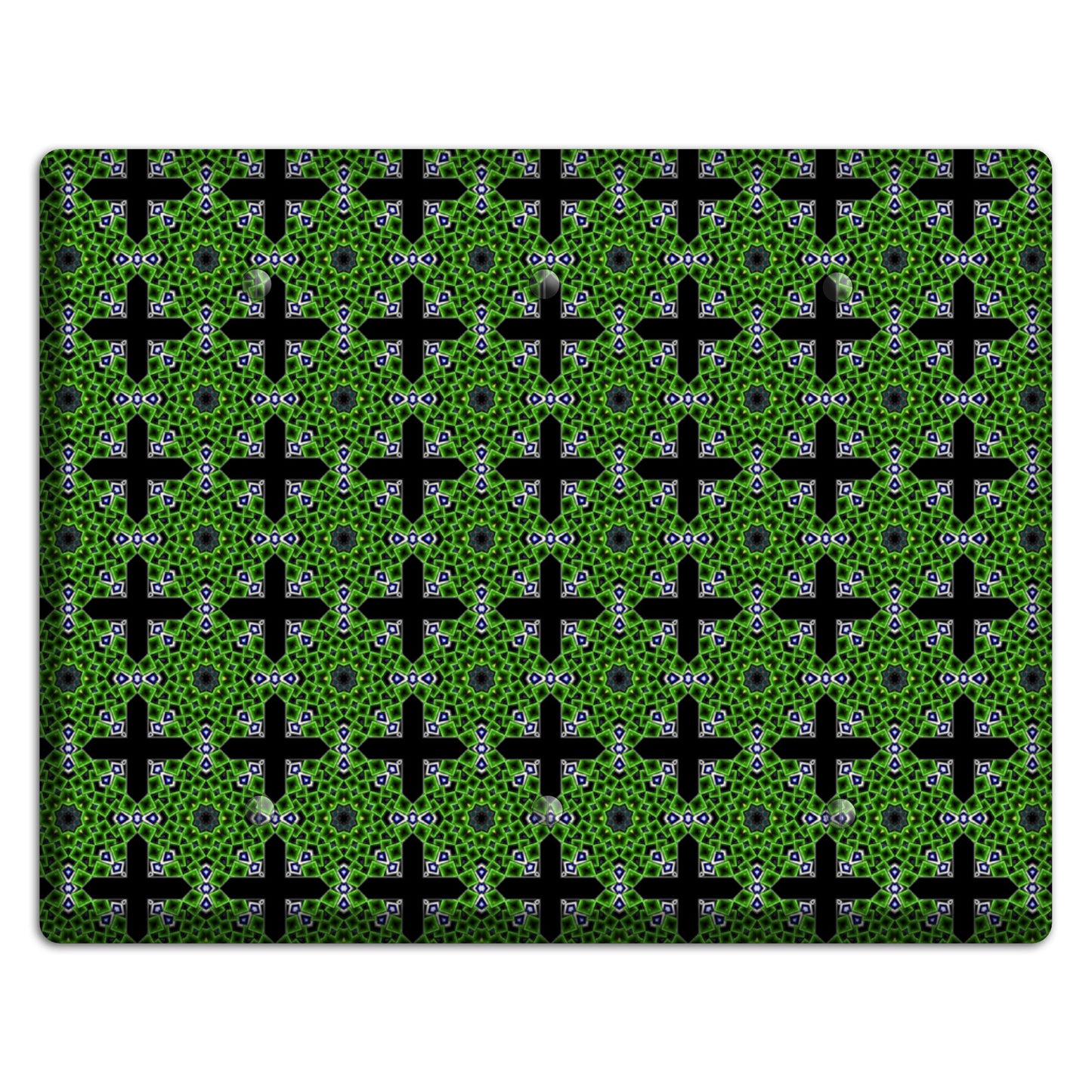 Green Foulard 3 3 Blank Wallplate