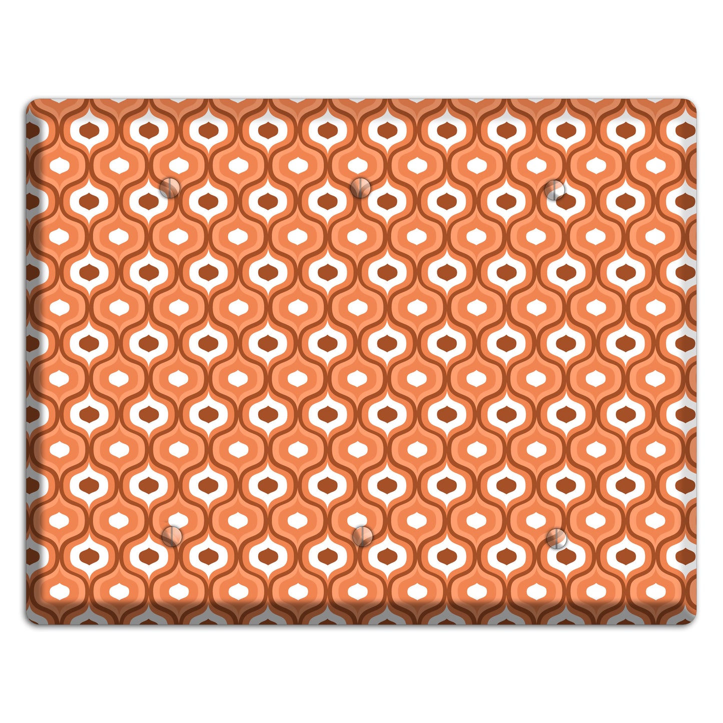 Coral Double Scallop 3 Blank Wallplate