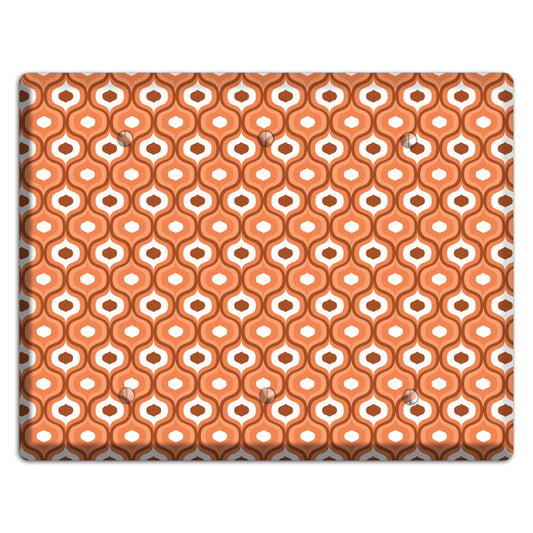 Coral Double Scallop 3 Blank Wallplate