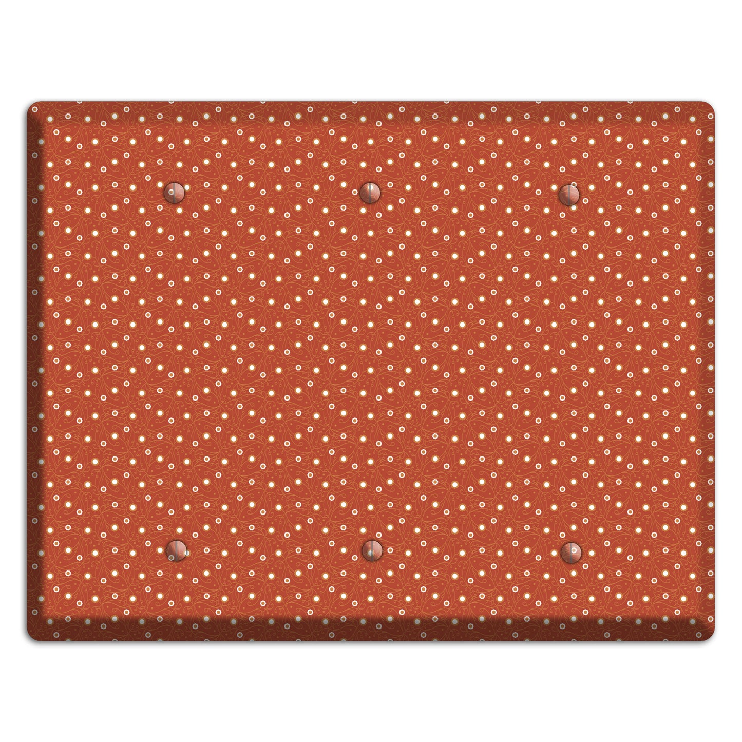 Tiny Red Vine Floral 3 Blank Wallplate