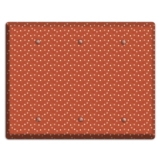 Tiny Red Vine Floral 3 Blank Wallplate