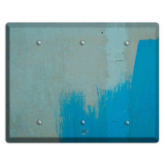 Blue Concrete 3 Blank Wallplate