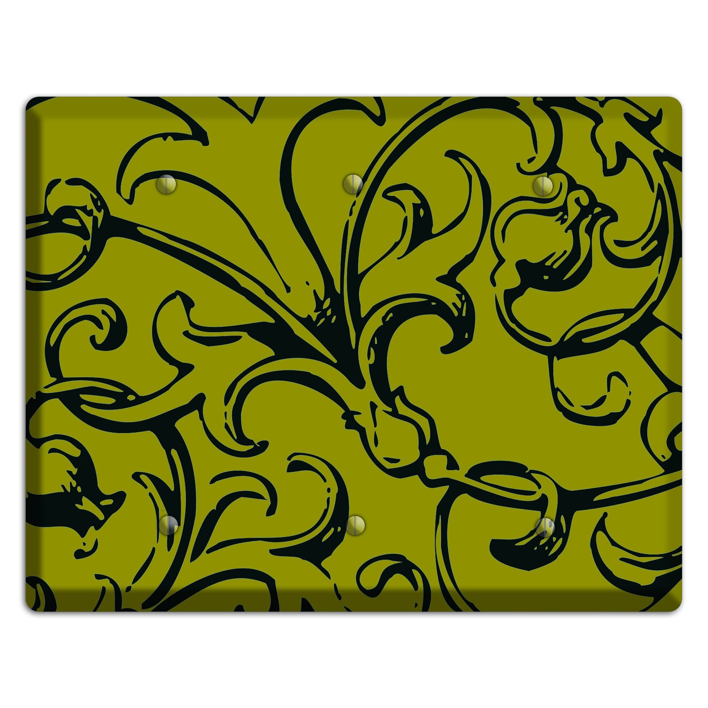 Victorian Olive 3 Blank Wallplate