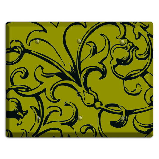 Victorian Olive 3 Blank Wallplate