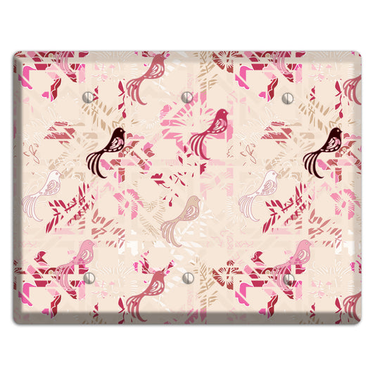 Floral Songbirds 3 Blank Wallplate