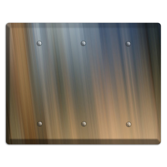 Brown and Blue-grey Ray of Light 3 Blank Wallplate