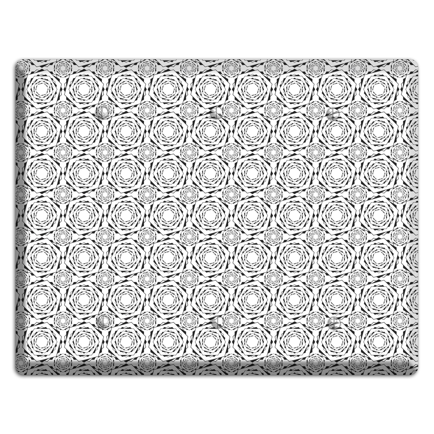 Overlay Hexagon Rotation Repeat 2 3 Blank Wallplate