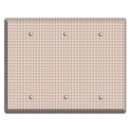 Beige Weave 3 Blank Wallplate