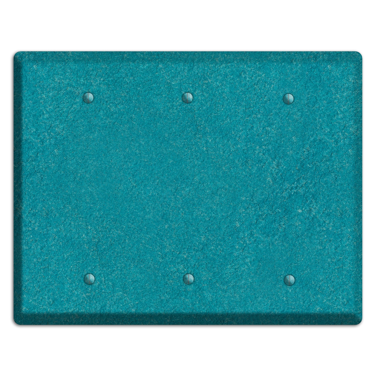 Stucco Teal 3 Blank Wallplate