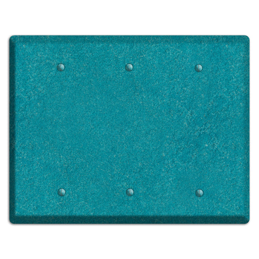 Stucco Teal 3 Blank Wallplate