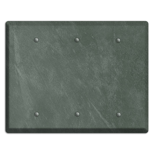 Chalk Dark Green 3 Blank Wallplate