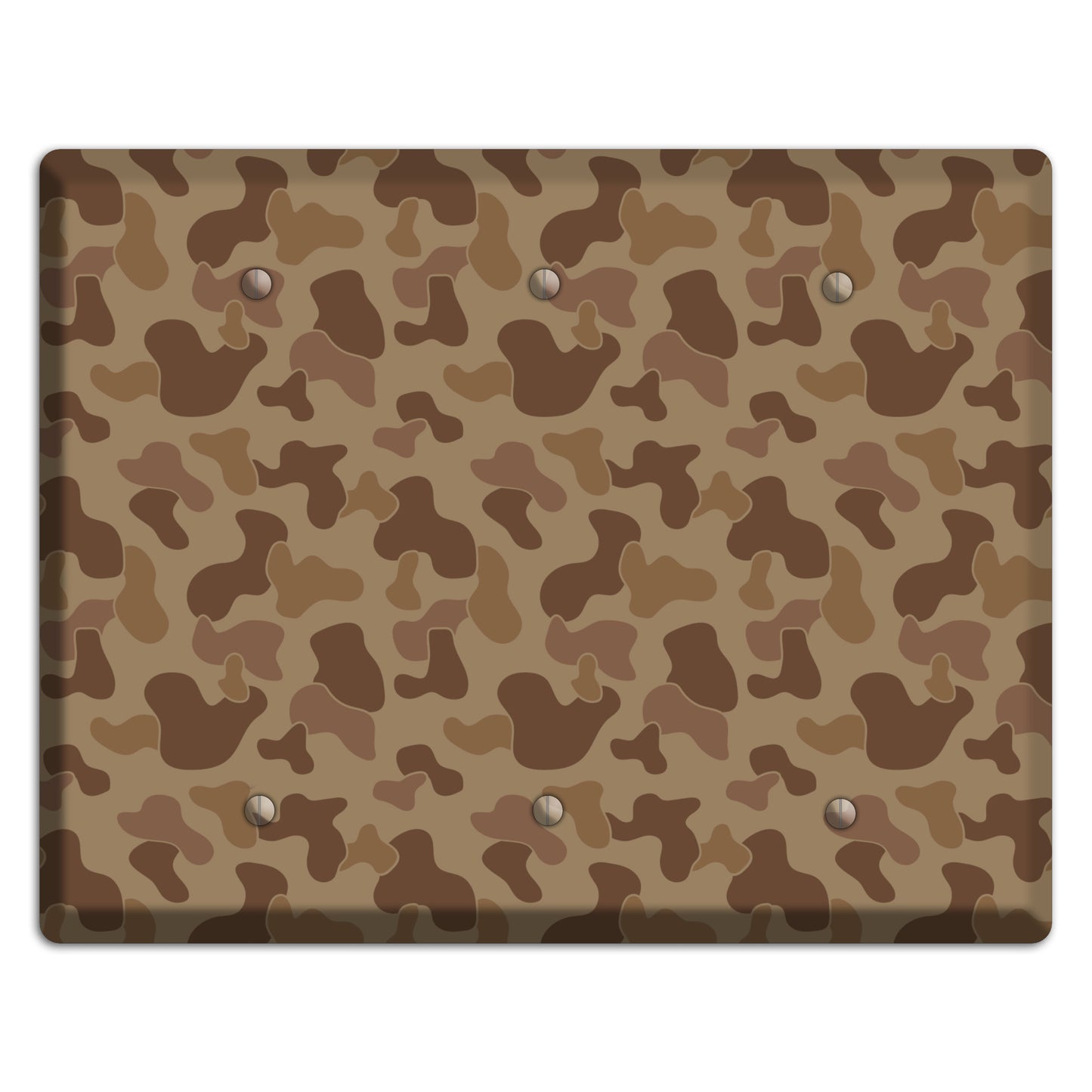 Jungle Brown Camo 3 Blank Wallplate