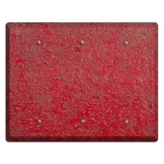 Red Concrete 3 Blank Wallplate