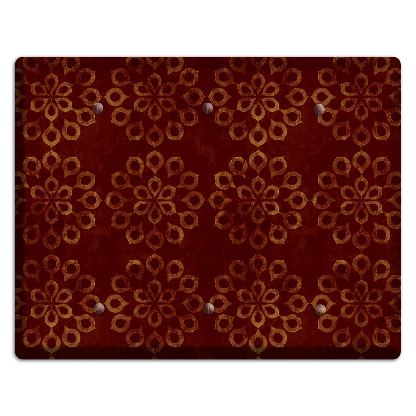 Maroon Grunge Suzani 3 Blank Wallplate