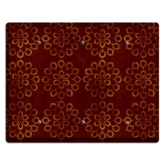 Maroon Grunge Suzani 3 Blank Wallplate