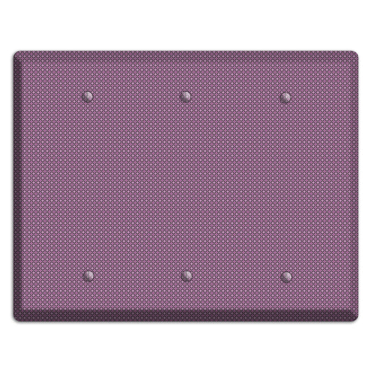 Multi Plum Tiled Tiny Foulard 3 Blank Wallplate