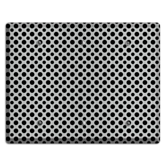 Multi Small Polka Dots Stainless 3 Blank Wallplate