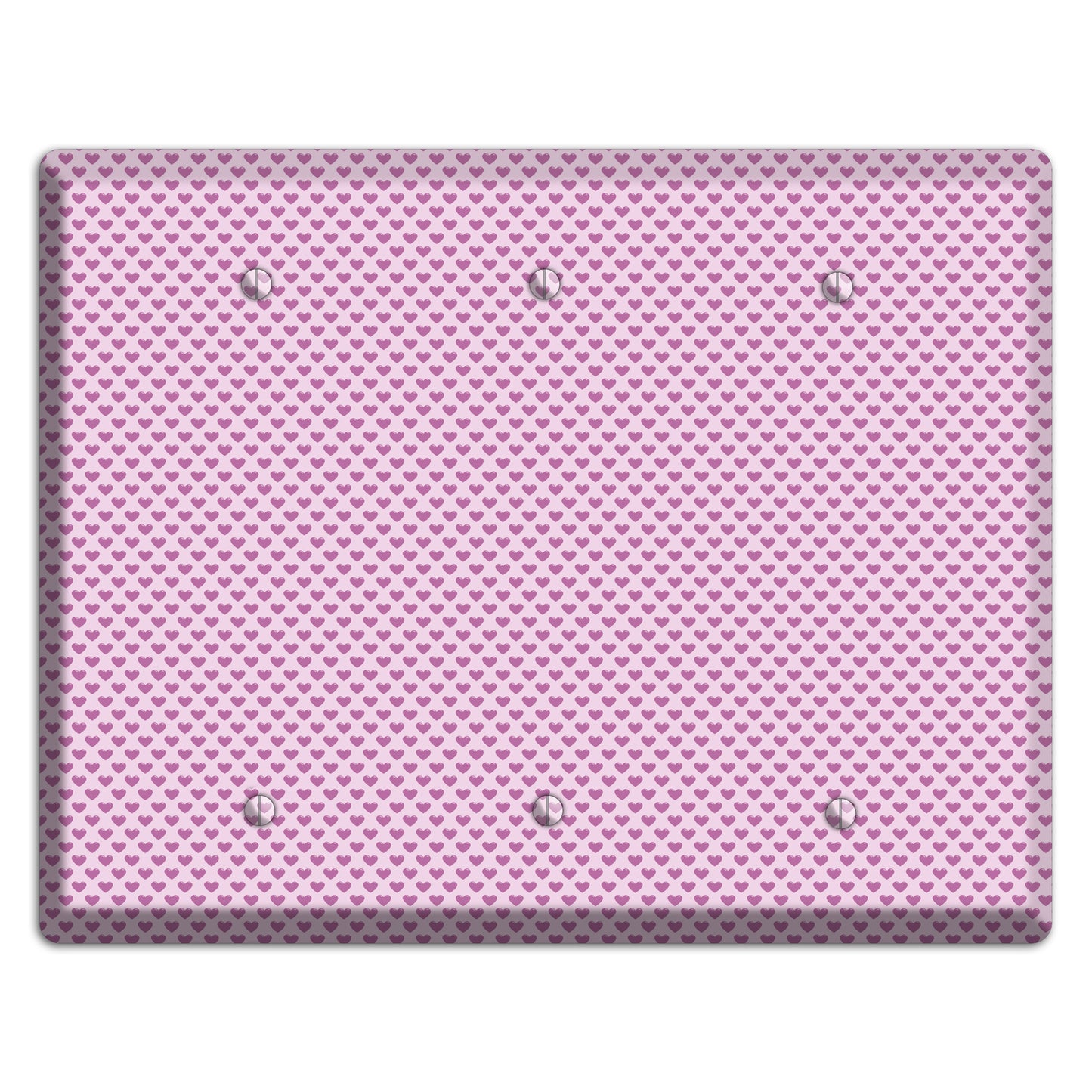 Pink Hearts 3 Blank Wallplate