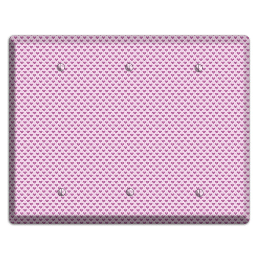 Pink Hearts 3 Blank Wallplate