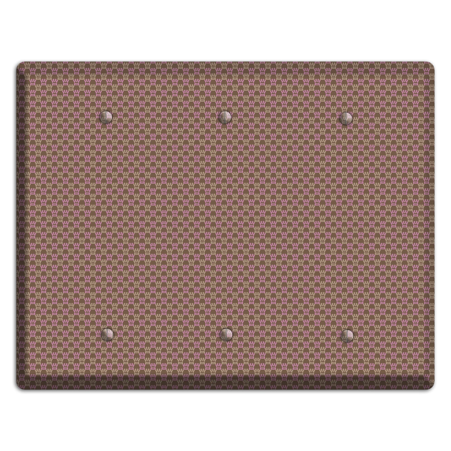 Brown Foulard 3 Blank Wallplate