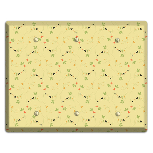 Tiny Yellow Flowers 3 Blank Wallplate