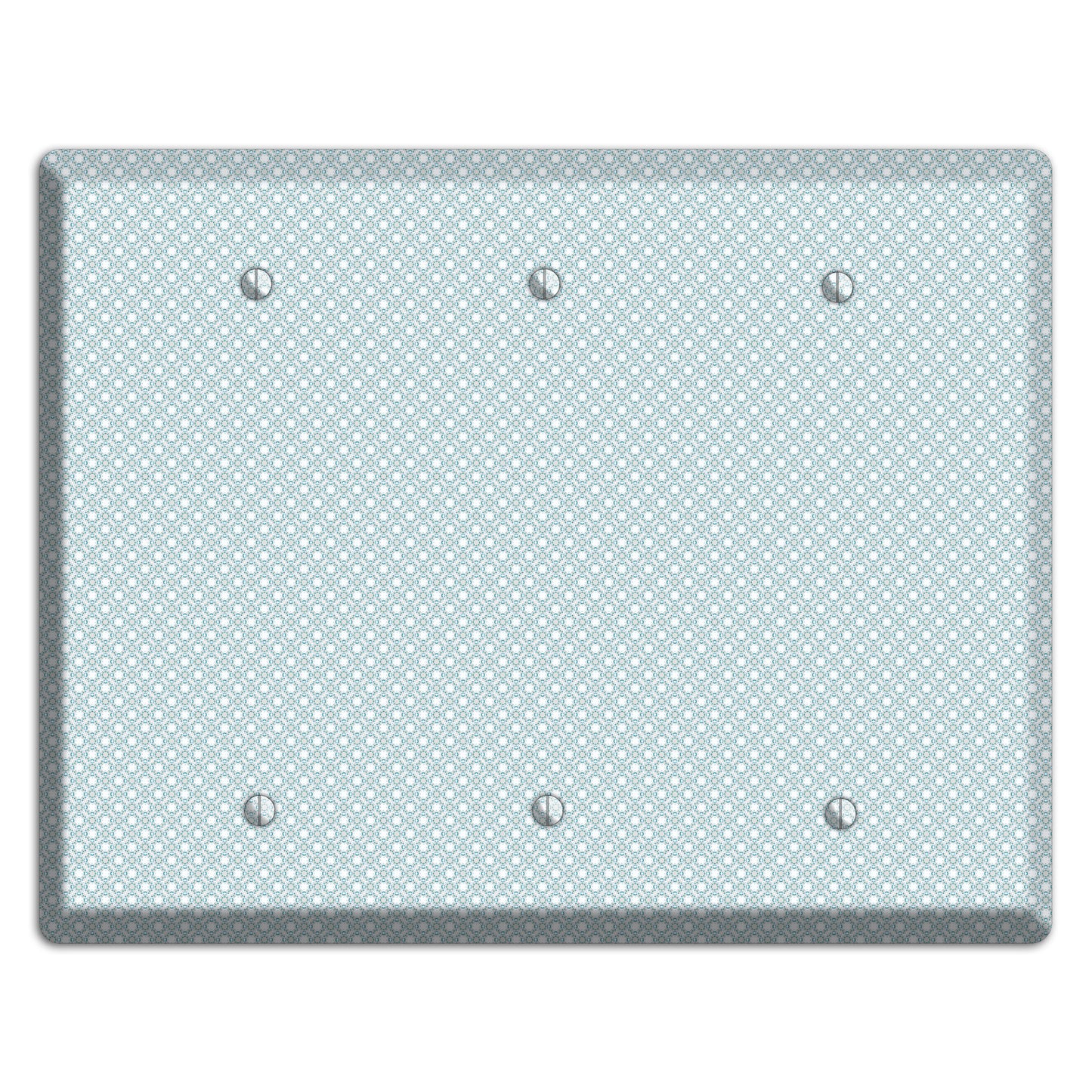 Light Blue Geometric 3 Blank Wallplate