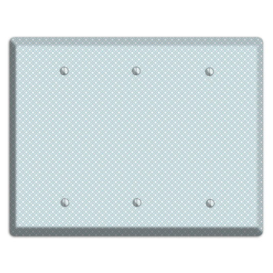 Light Blue Geometric 3 Blank Wallplate