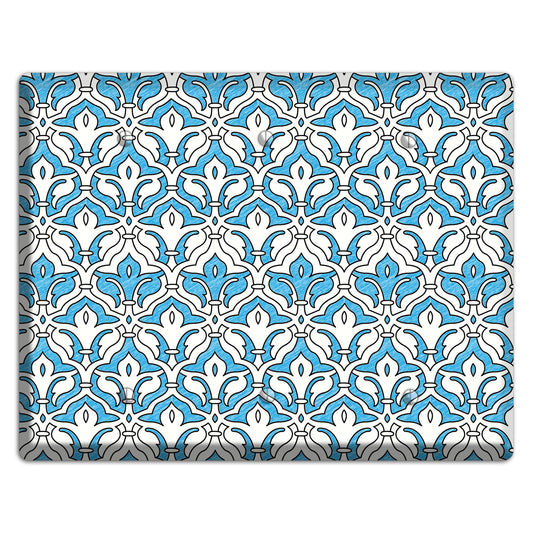 Blue Scallop Tapestry 3 Blank Wallplate