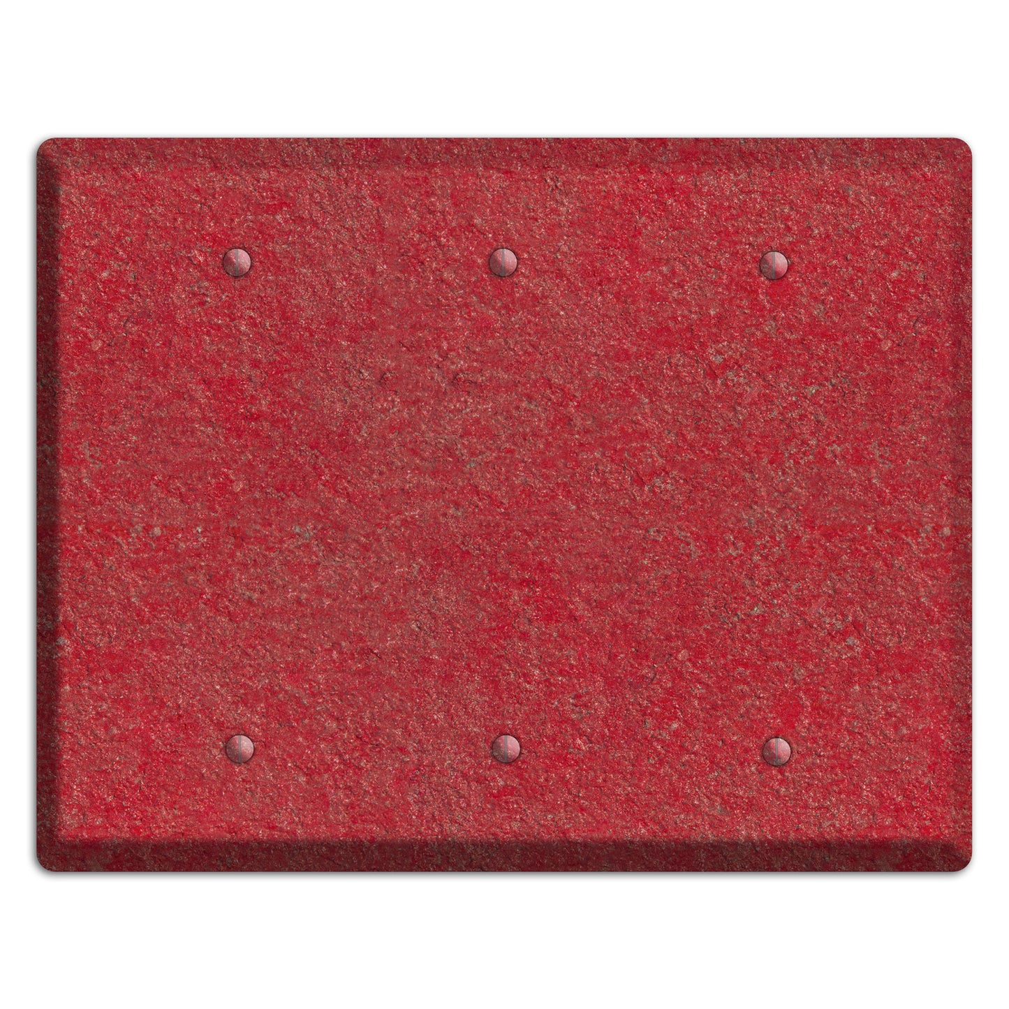 Stucco Red 3 Blank Wallplate