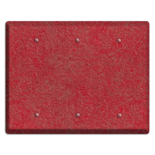 Stucco Red 3 Blank Wallplate