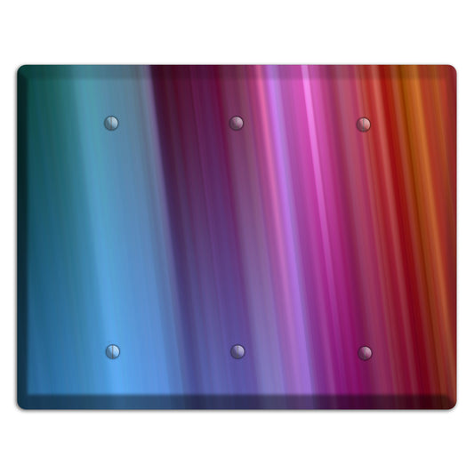 Blue and Purple Ray of Light 3 Blank Wallplate