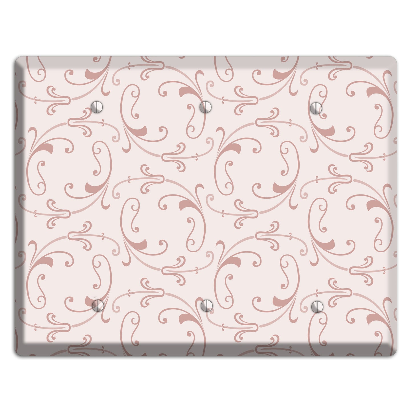 Dusty Rose Victorian Sprig 3 Blank Wallplate